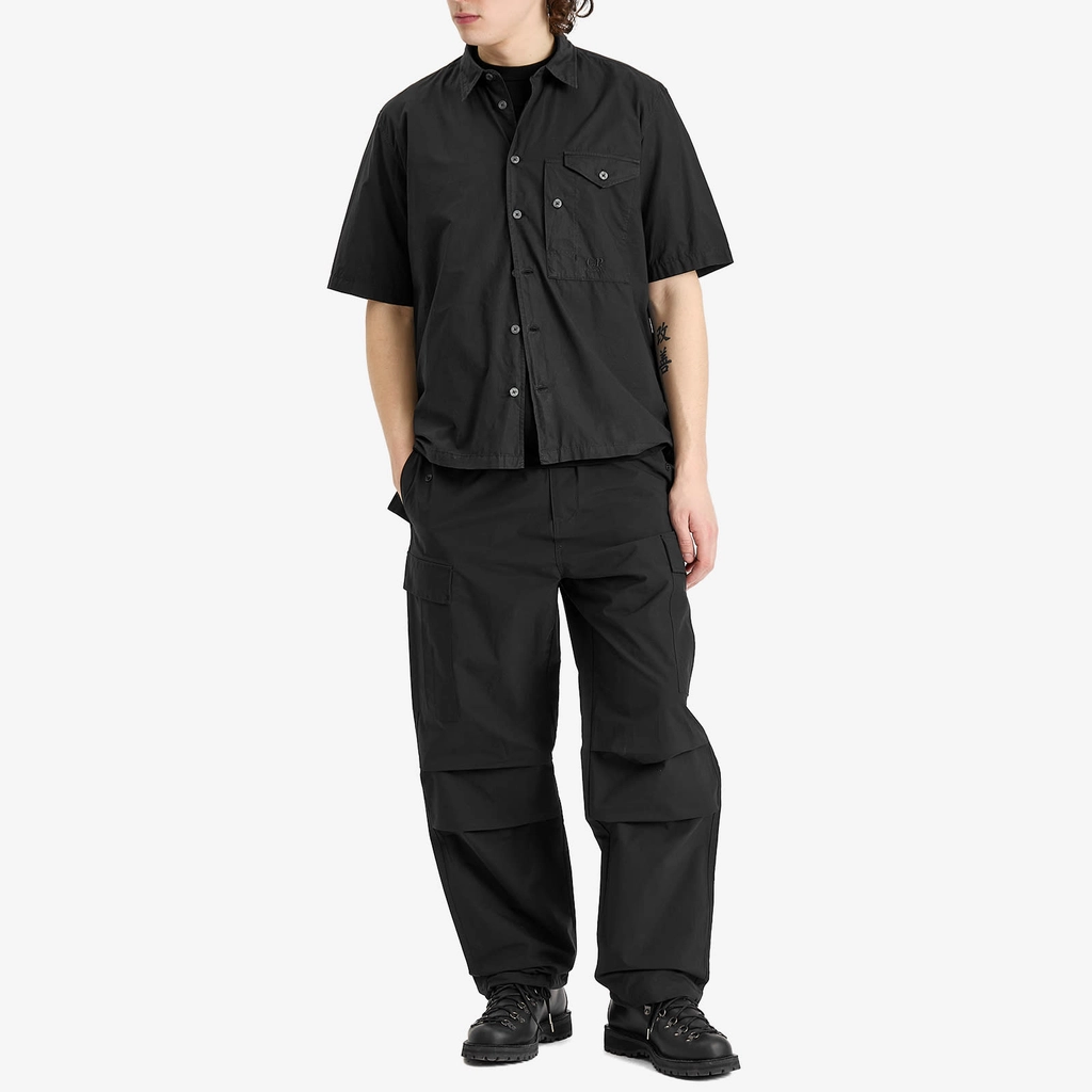 CP Company Men's Pocket Logo Short Sleeve Shirt Black